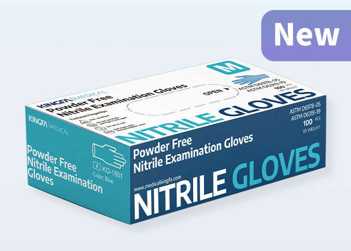 Chemotherapy Resistant Nitrile Examination Gloves (Blue)Kingfa Medical