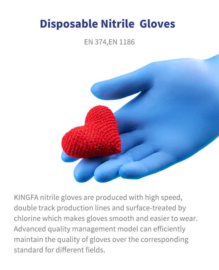 Medical Nitrile Examination Gloves CE Standard (Food Grade)Kingfa Medical