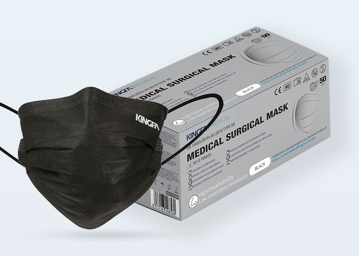 Ultra-Breathable Type IIR Face Masks Black KF-B P06B（R）