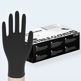 Black Nitrile Examination Gloves