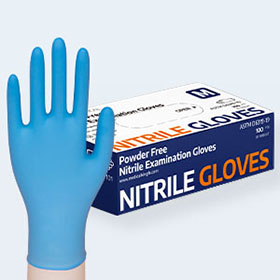 Blue Nitrile Examination Gloves