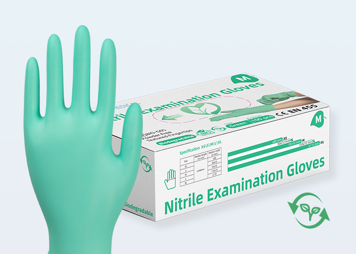 Biodegradable Nitrile Gloves-Green G05