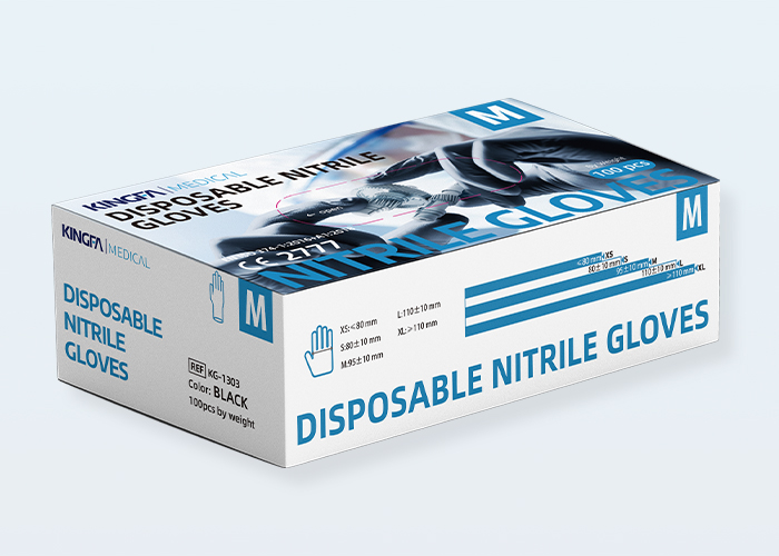 White Disposable Nitrile Gloves KG-1304