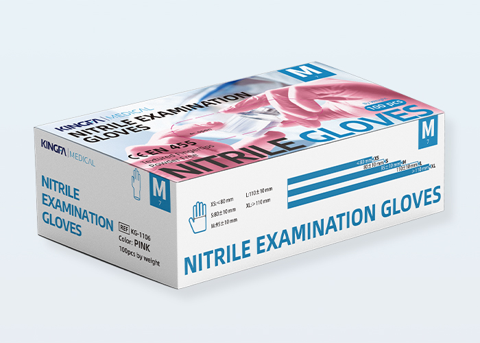 Pink Nitrile Examination Gloves KG1106