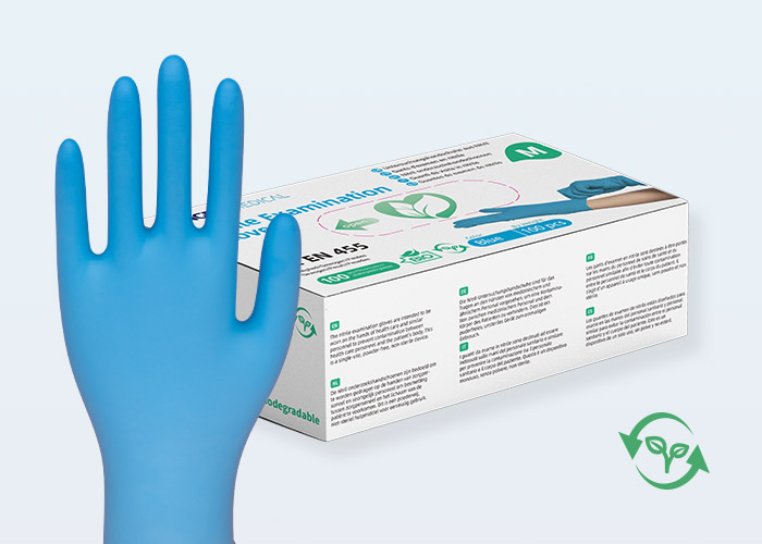 Biodegradable Nitrile Gloves-Blue G01