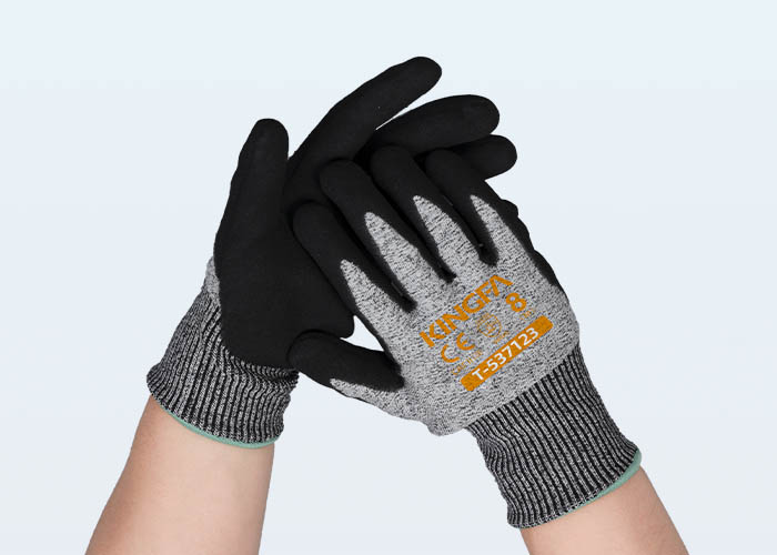 KINGFA-T Sandy Nitrile Coated and Cut-Resistant Gloves T-537123