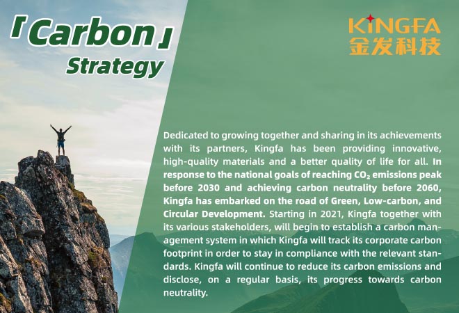 KINGFA's  "CARBON" Strategy and Action Plan